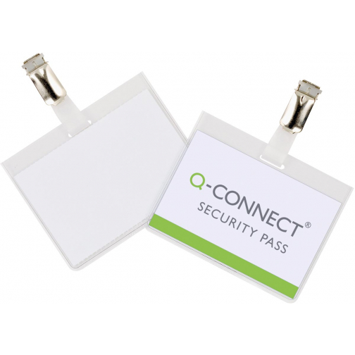 Q-CONNECT badge met clip 90 x 60 mm