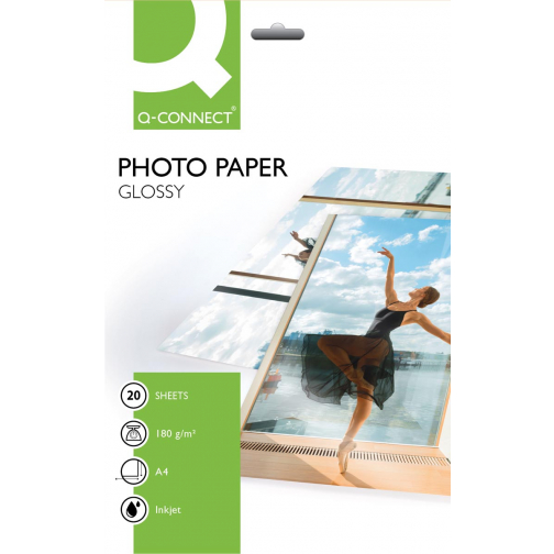 Q-CONNECT fotopapier, ft A4, 180 g, pak van 20 vel