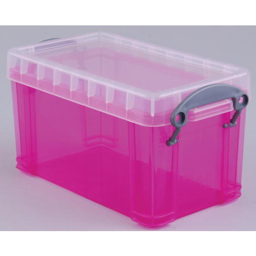 Really Useful Box opbergdoos 2,1 liter, transparant roze