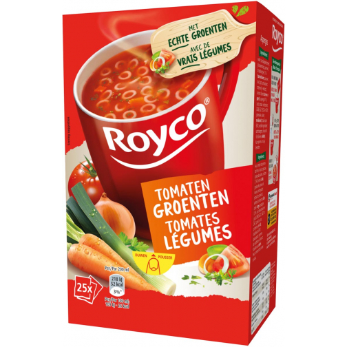 Royco Minute Soup Classic tomaten groenten, pak van 25 zakjes