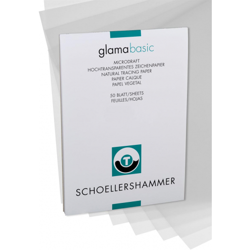 Schoellershammer Glama transparant papier, A4, 80 g/m², blok van 50 vel