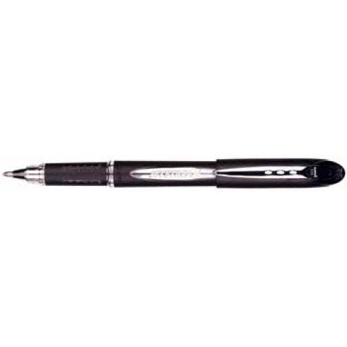 Uni-ball roller Jetstream zwart, schrijfbreedte 0,45 mm, medium schrift, schrijfpunt 1 mm, zwarte rubb...