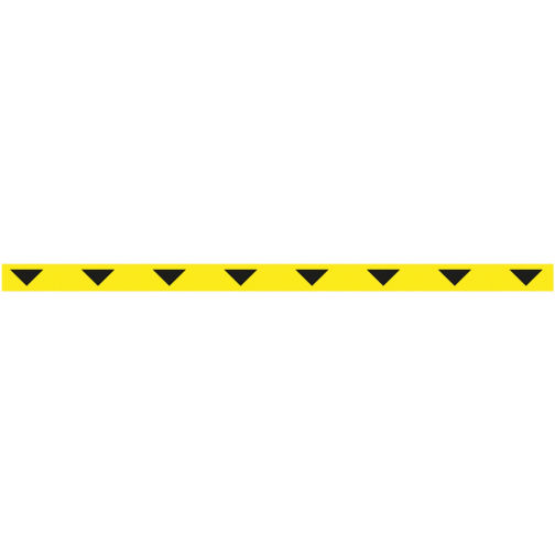 Tarifold vloersticker zonder tekst, ft 50 x 1000 mm, geel met zwarte pijlen