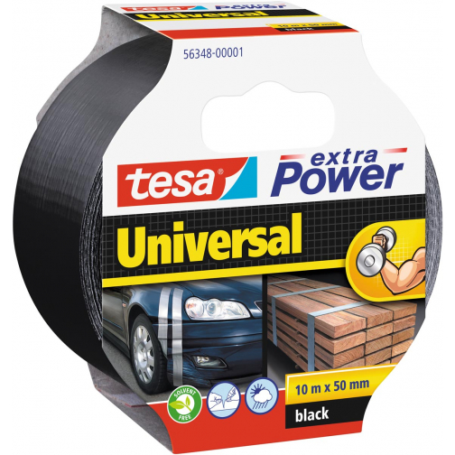 Tesa extra Power Universal, ft 50 mm x 10 m, zwart